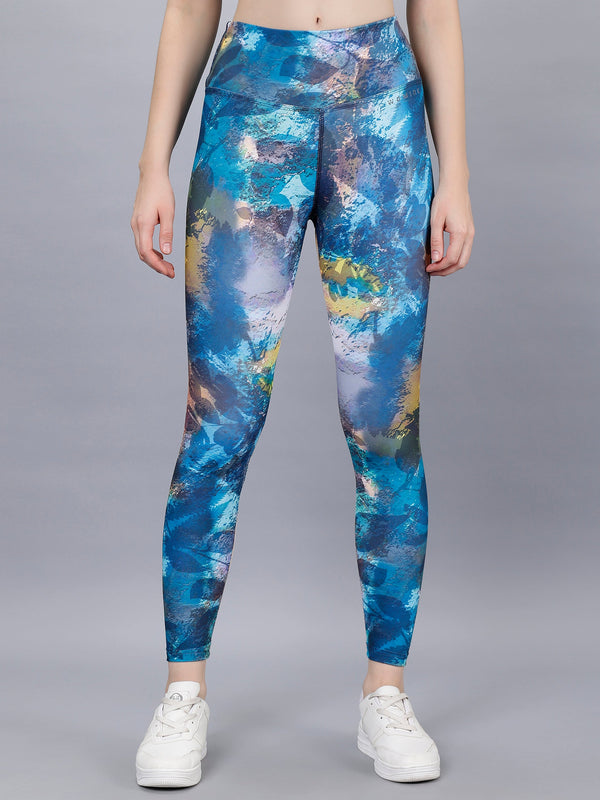 Alpha Leaf Printed Leggings | WOMINK