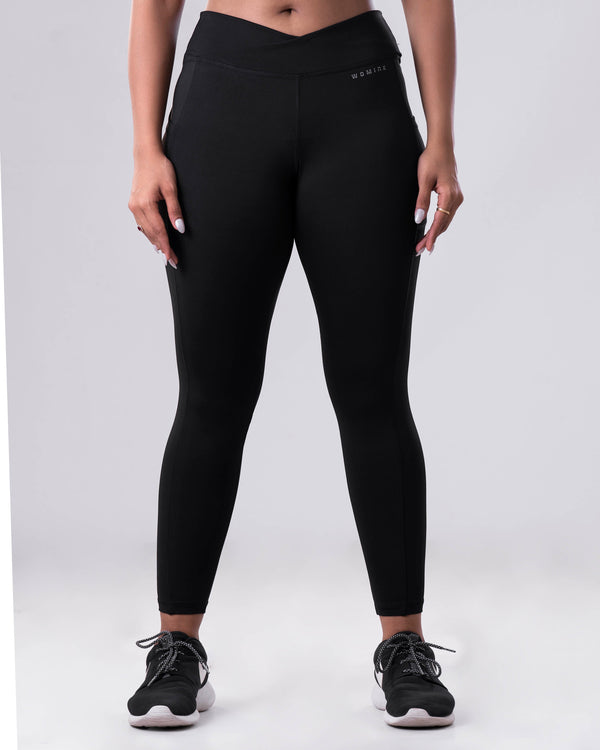 Criss Cross Black Legging | WOMINK